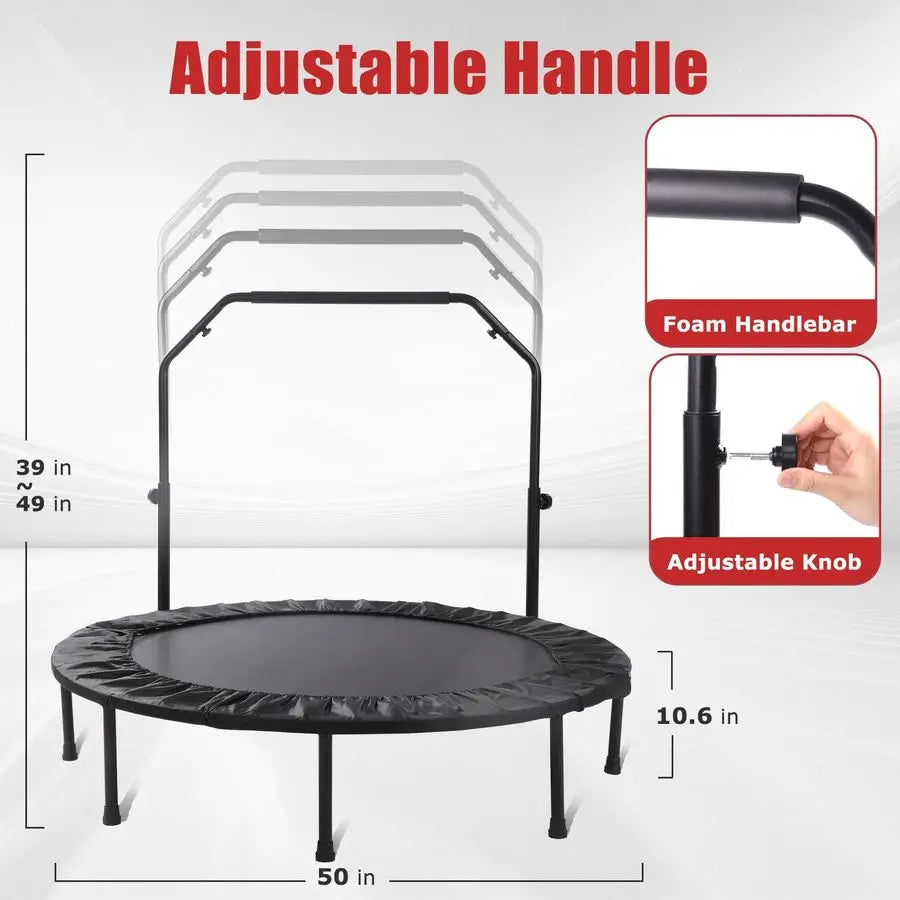 Foldable Adult Trampoline for Adults, 450lbs Capacity