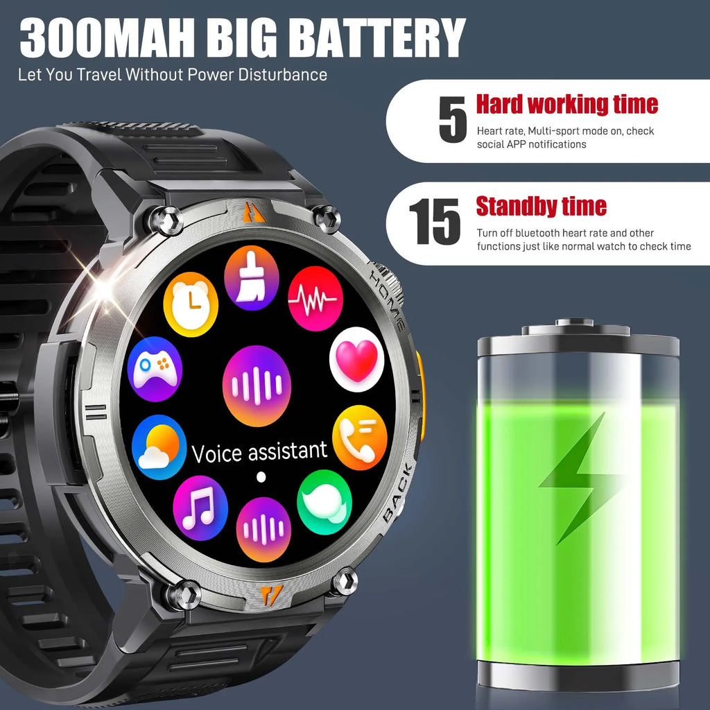 Bluetooth smartwatch Full Touch Screen Health Monitor