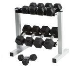 50 lb Rubber Hex Dumbbell Weight Set.