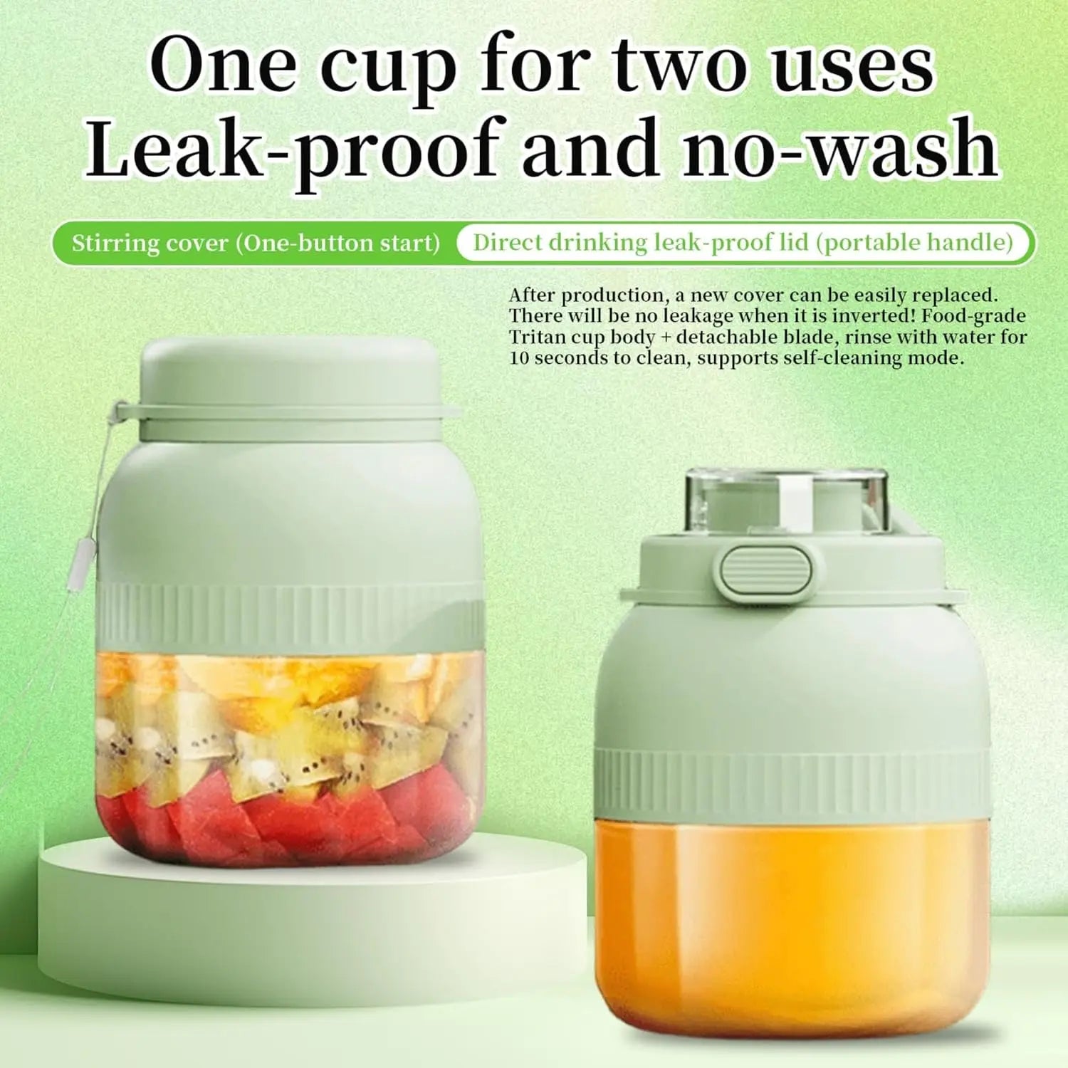 Portable Travel Rechargeable Blender for Smoothies & Shakes