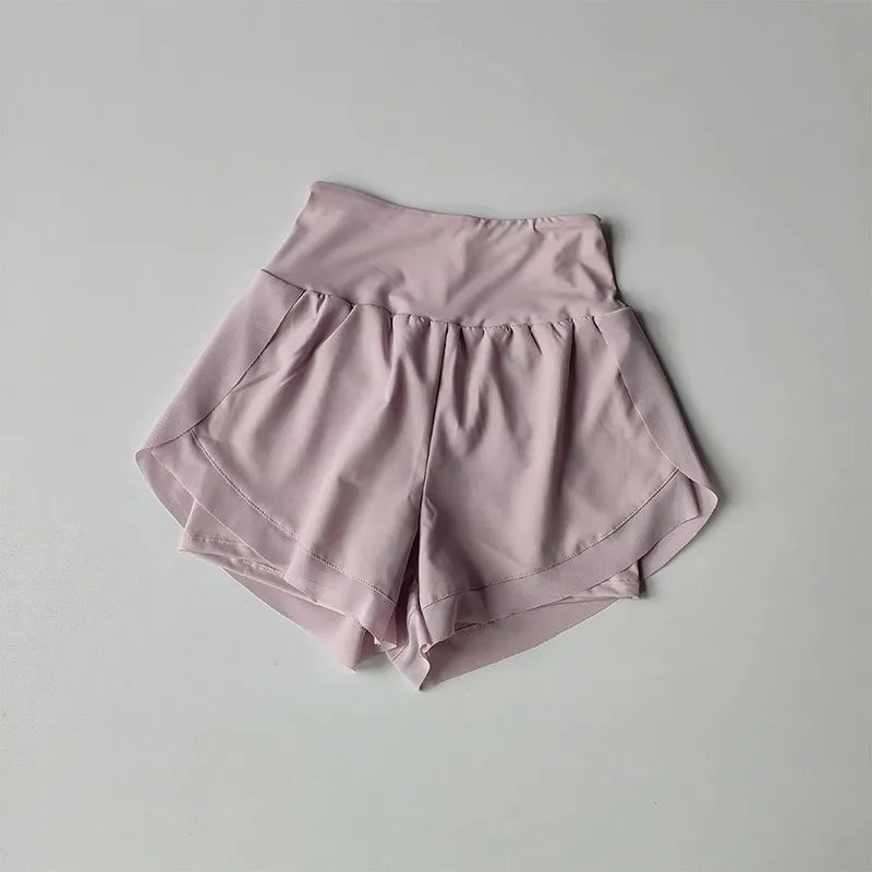 2 In 1 Quick-dry High Waist Fitness Shorts.