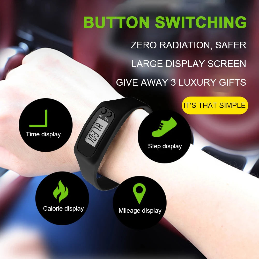 Multi-Function LED Pedometer Step Tracker