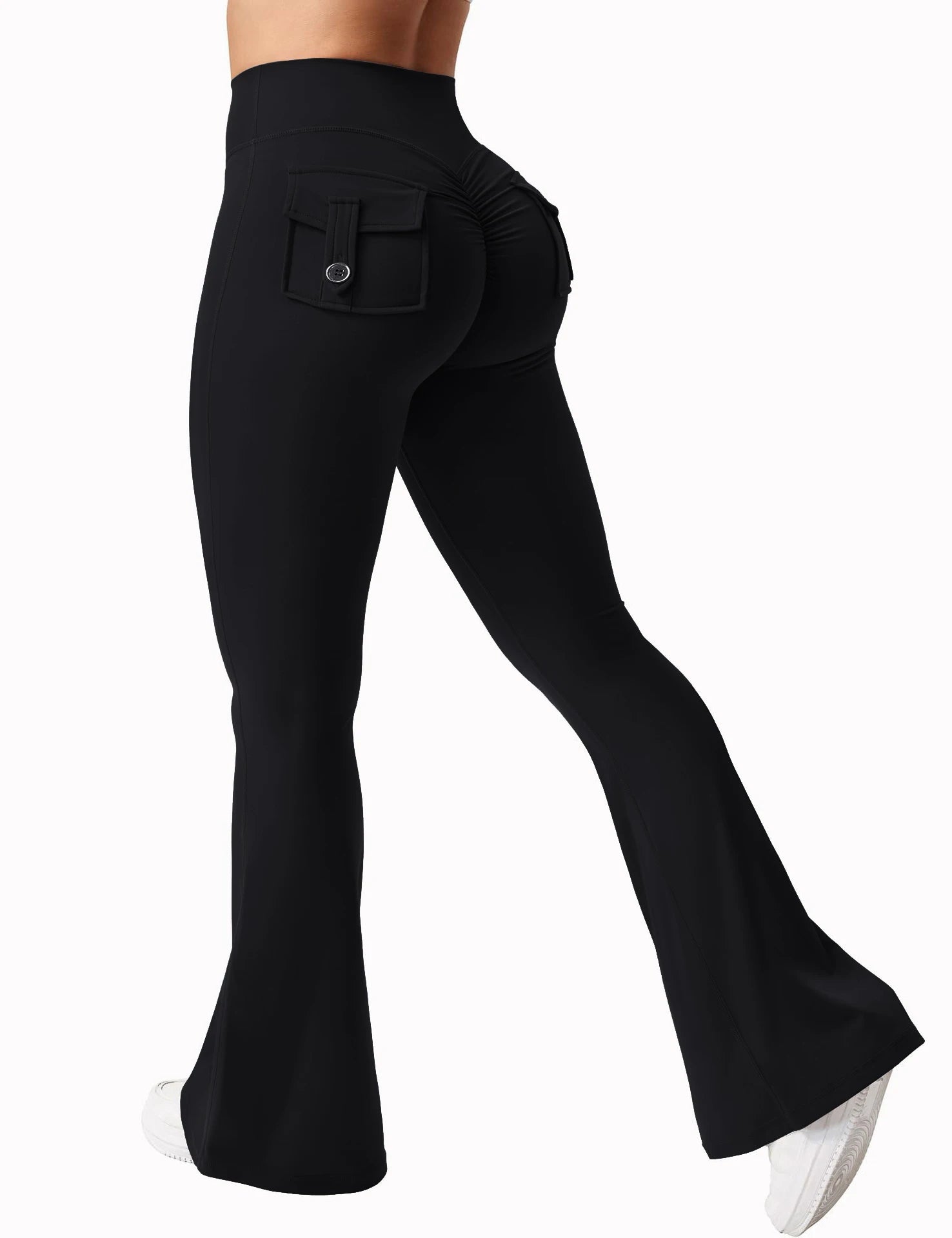 High-Waisted Tummy-Control Wide-Leg Leggings,
