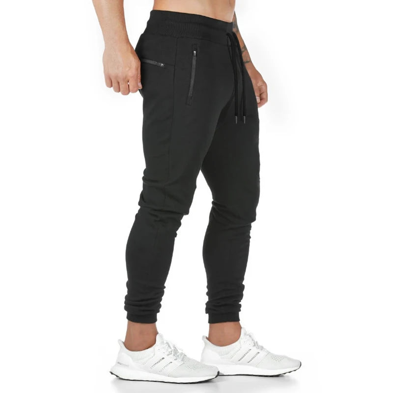 Men's Sweatpants with Zipper Pockets Towel Loop Tapered Joggers