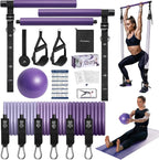 Adjustable Pilates Bar Kit with Resistance Bands