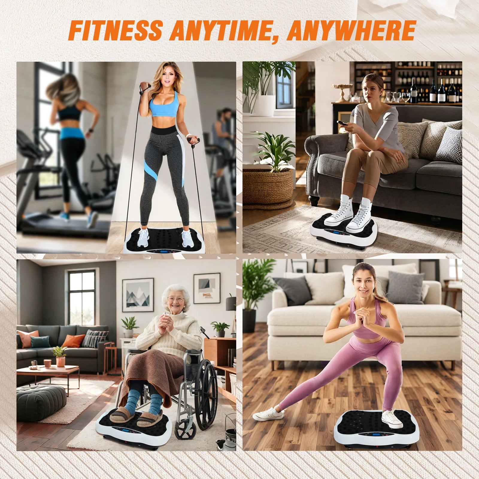 Full-Body Fitness Vibration Plate Exercise Machine