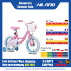 JOYSTAR Fairy Bike with Training Wheels, Handbrake and Basket.