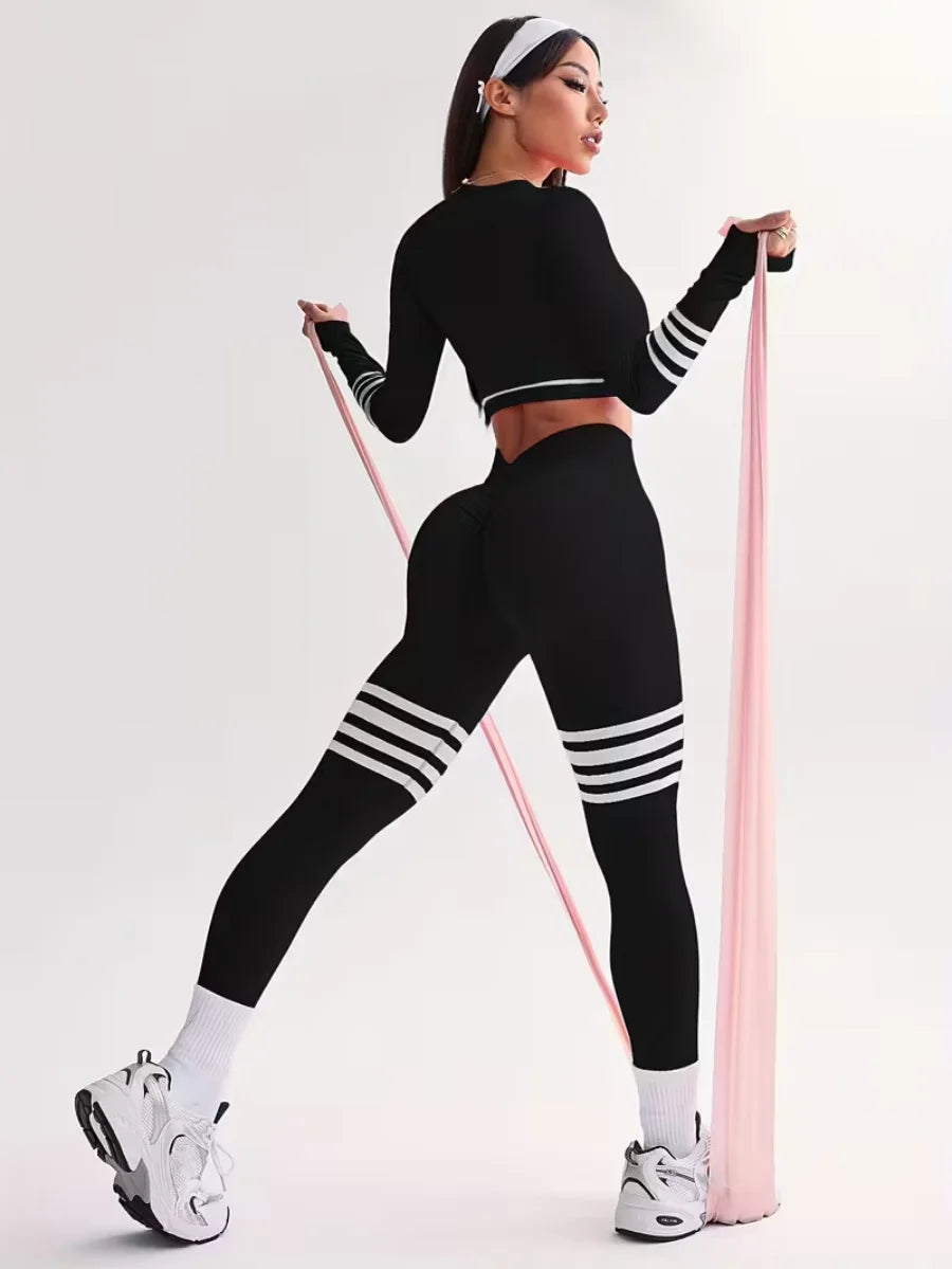3-Piece Women's Striped Tracksuit