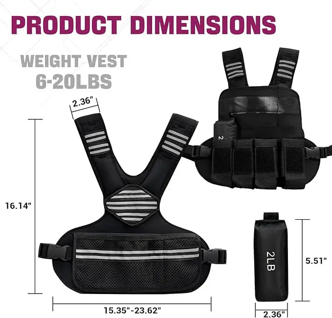 Adjustable Weighted Vest for Fitness.