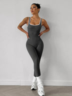 Ribbed  Women Seamless Workout Jumpsuit