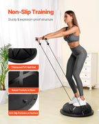 Half Exercise Balance Ball with Resistance Bands and Pump