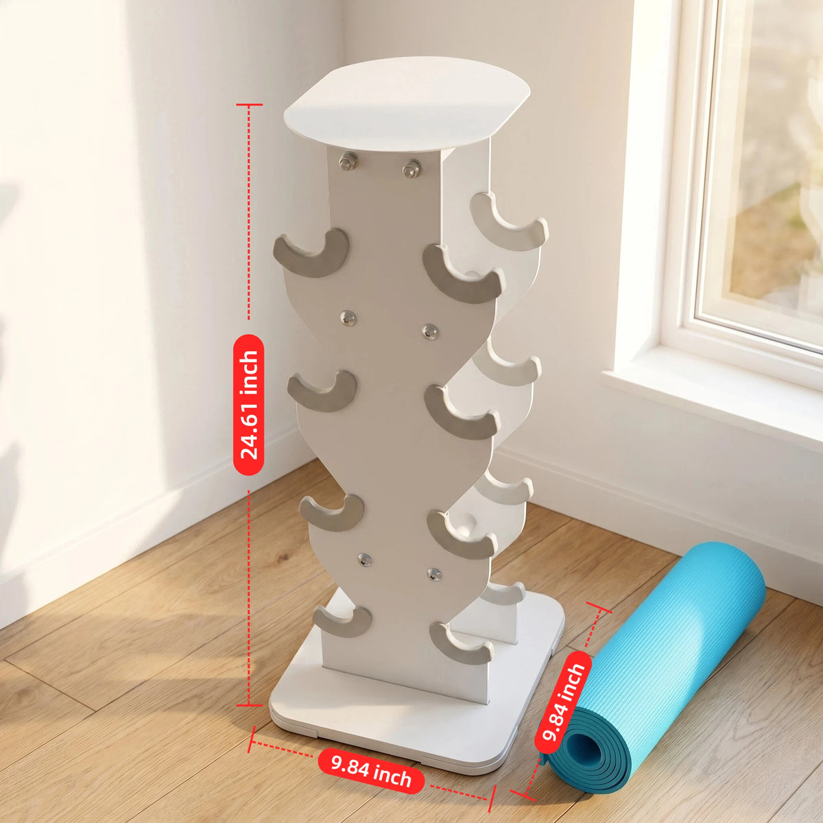 Vertical Dumbbell Heavy Duty Steel Weight Organizer for Home Gym Workout