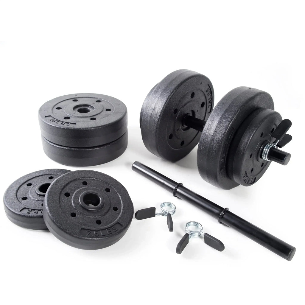Space Saving 40lb Adjustable Dumbbell Set with Case