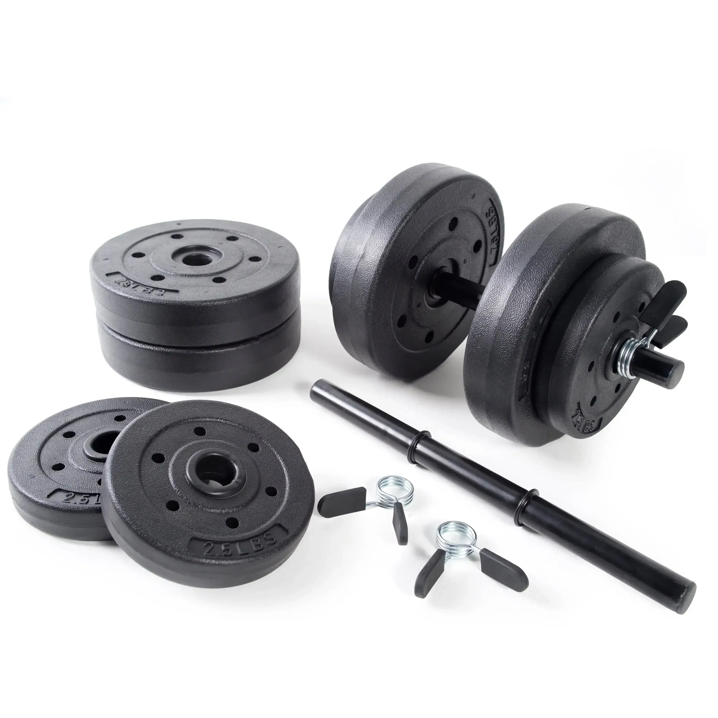 Space Saving 40lb Adjustable Dumbbell Set with Case