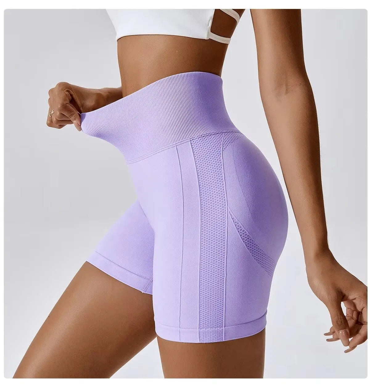 Seamless High Waist Fitness Sports Shorts