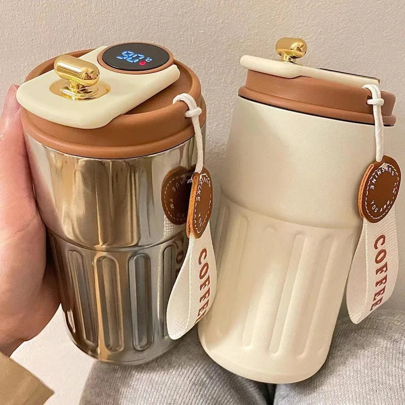 LED Temperature Display Vacuum Coffee Cup