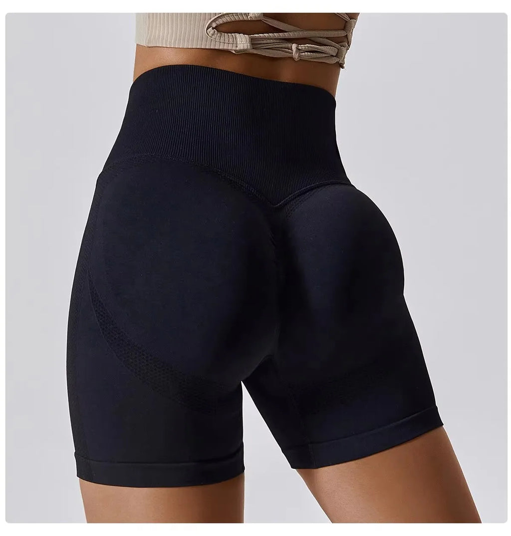 Seamless High Waist Fitness Sports Shorts