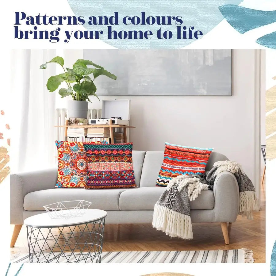 6 Pcs Bohemian Floor Pillows Cushions