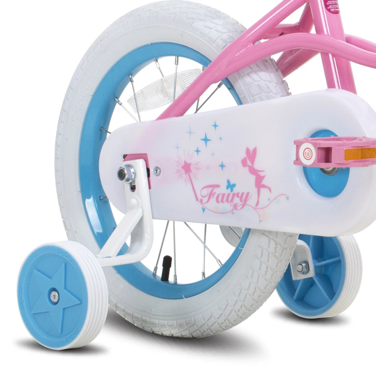 JOYSTAR Fairy Bike with Training Wheels, Handbrake and Basket.