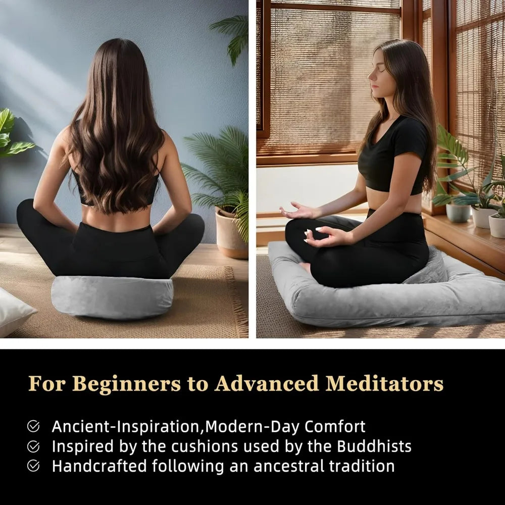 Meditation Cushion Set with Memory Foam