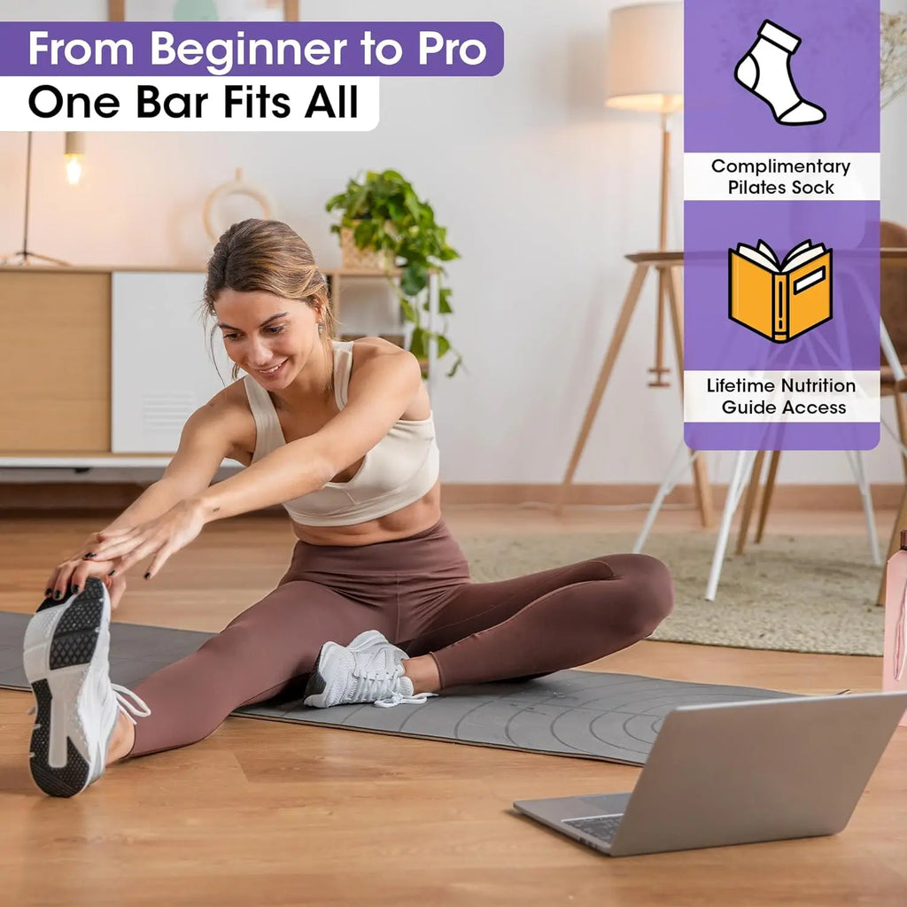 Multifunctional Pilates Bar Kit with Resistance Band