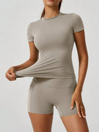 Sports High Waist Tummy Control Butt Lifting Shorts Set.